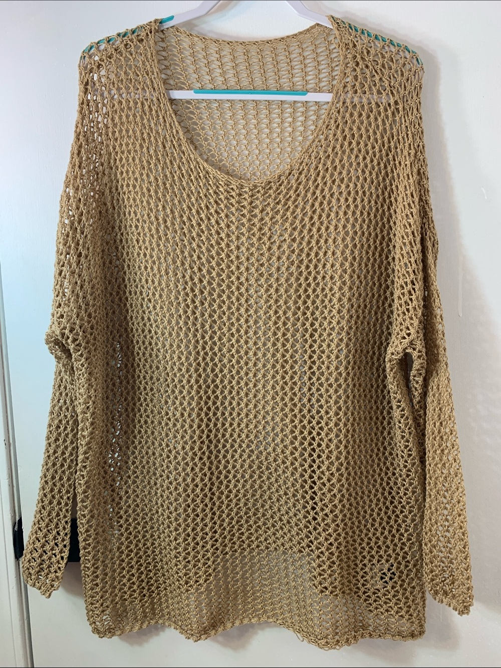 Joress Lightweight Open-Knit Sweater Top 1XL